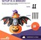 8FT Width Halloween Inflatable Bat Outdoor Decorations with LED Lights (black,yellow,purple)